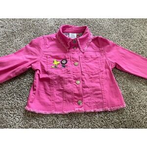 365 Kids Garanimals Peanuts Girl's Pink Jacket Embroidery Size 5